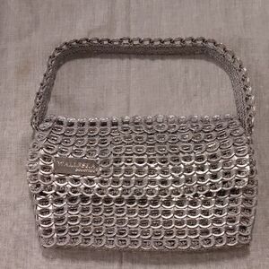 Walleska Eccochicc Silver Crocheted Upcycled Bag
